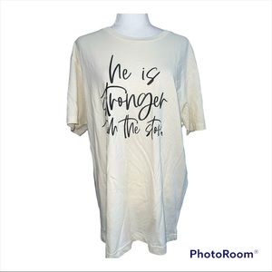 Make Market He Is Stronger Than The Storm Graphic T-Shirt Sz XL